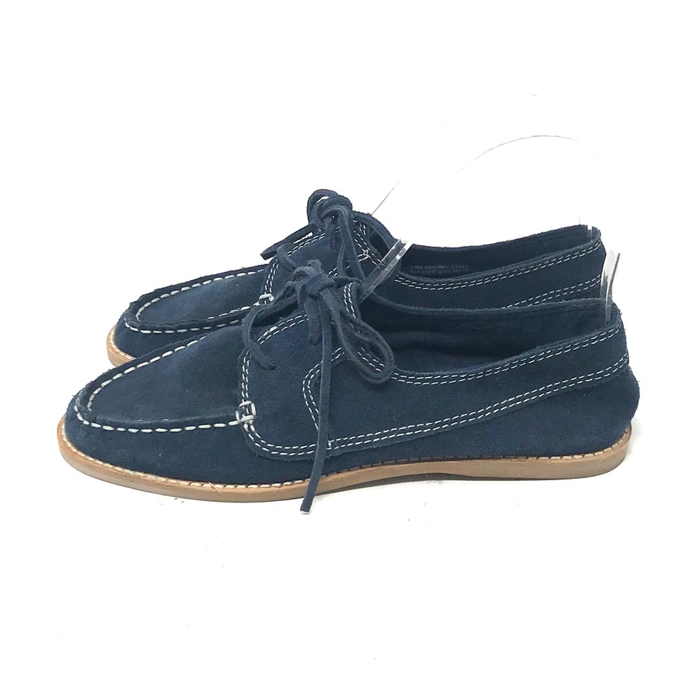 Splendid Navy Blue Suede Boat Shoes